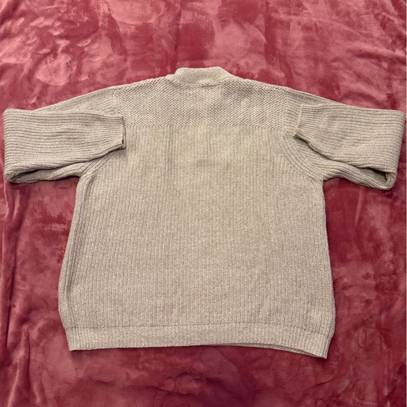 Eddie Bauer Men's Beige Sweater XL grandpacore 100% cotton - Picture 3 of 4